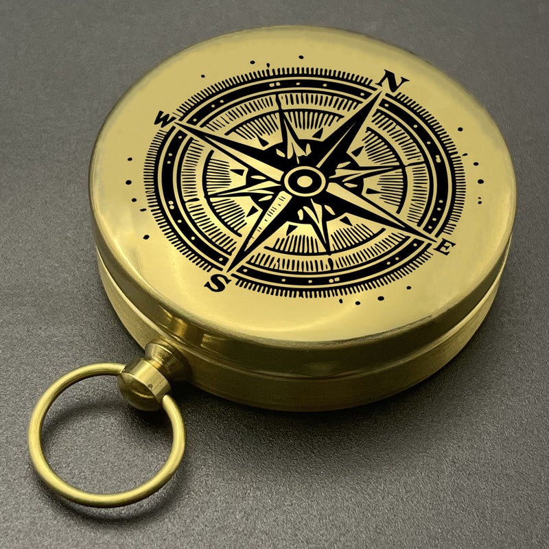 1pc Classic Pocket Style Car Compass, Portable and Durable for Camping, Ideal Gift Choice - Image 2