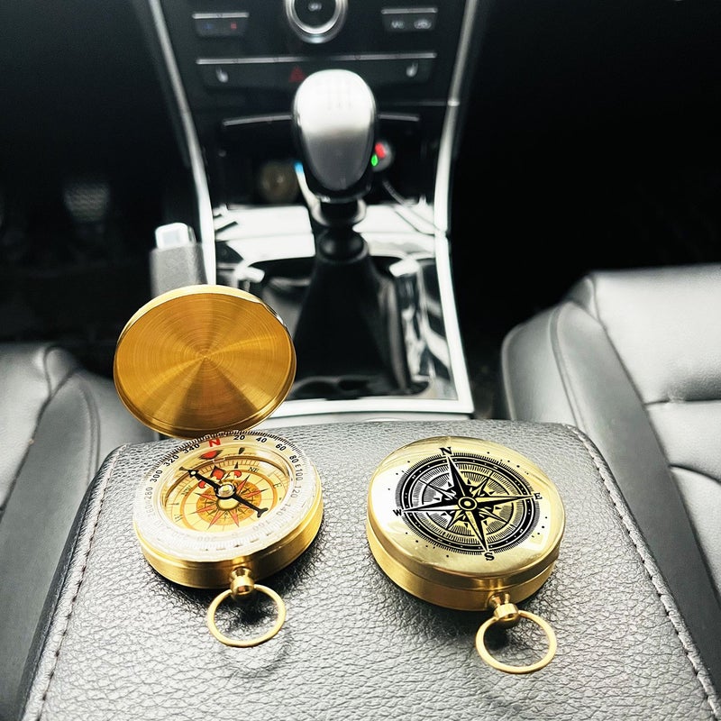 1pc Classic Pocket Style Car Compass, Portable and Durable for Camping, Ideal Gift Choice - Image 5