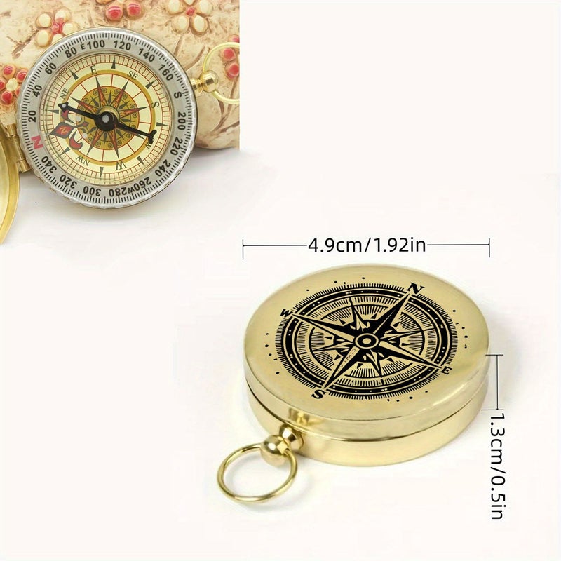 1pc Classic Pocket Style Car Compass, Portable and Durable for Camping, Ideal Gift Choice - Image 3