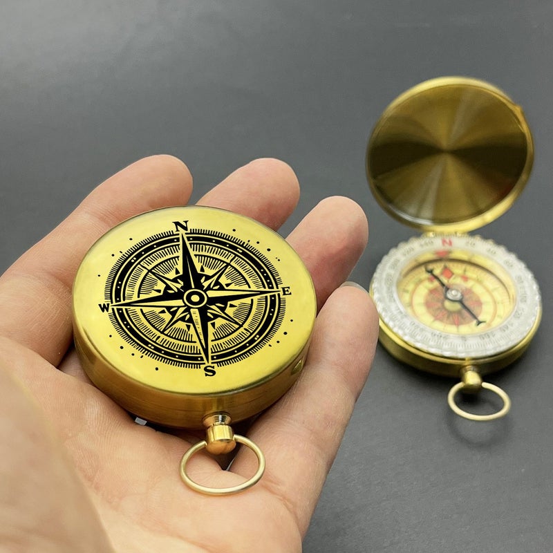 1pc Classic Pocket Style Car Compass, Portable and Durable for Camping, Ideal Gift Choice - Image 4