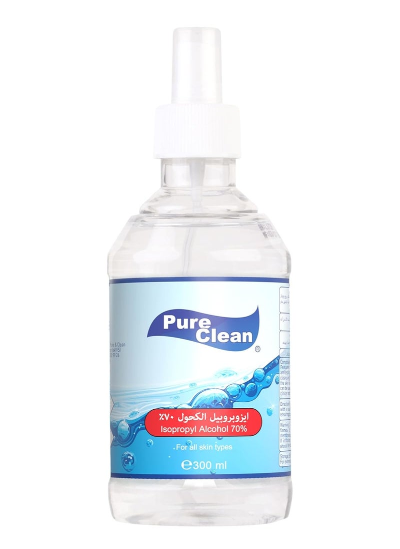 Pure & Clean Ethyl Alcohol 70% Disinfectant & Antiseptic Spray 300ml  - Image 3