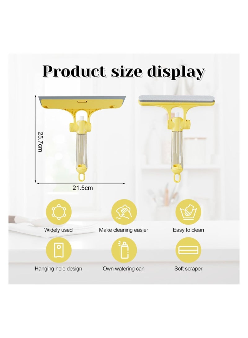 4-in-1 Window Wiper with Spray Function, 21.5 x 25.7 cm, Hanging Design, Watering Can, Soft Scraper - Image 2