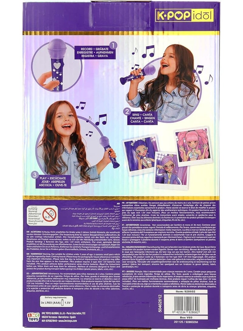 iMC Toys K-Pop Idol Microphone Recorder Battery Operated | Record Your Own Voice | Play K-pop Inspired Sound Effects | Interactive Play  | Collectible | Perfect Gift for KPOP Fans! - Image 5
