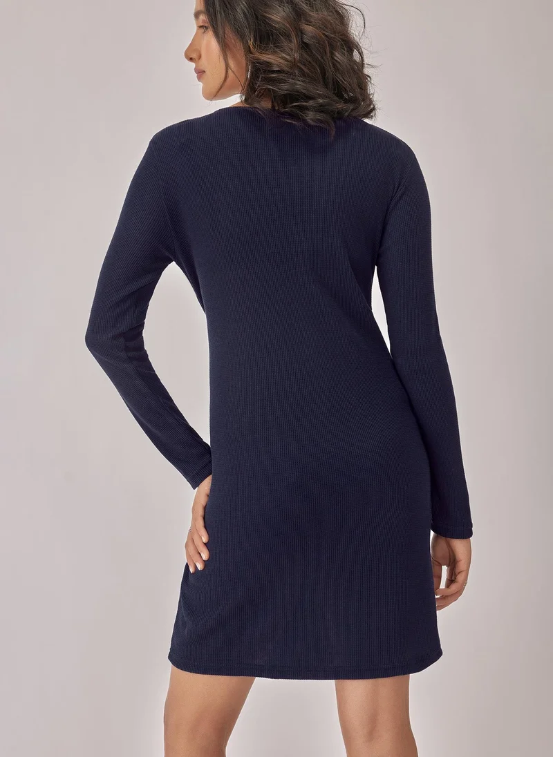 The Label Life Ribbed Knit Dress with Waist Tie