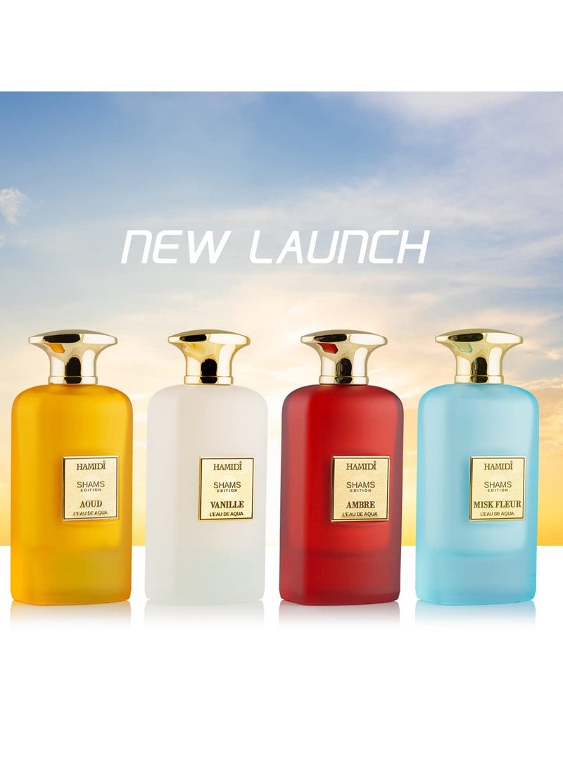 Hamidi Shams Edition Ambre L' Eau De Aqua Perfumes For Unisex 100ml, Water Perfume, Long Lasting - Image 3