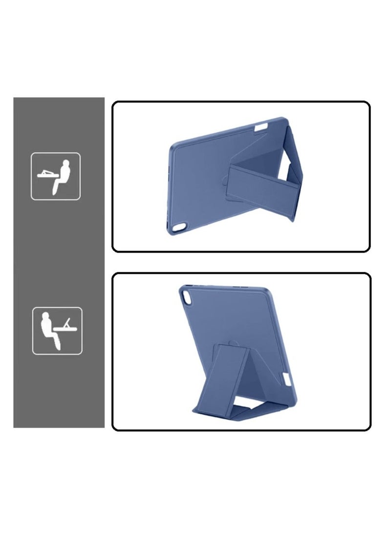 Generic - Leather Stand case grip strap case for Apple iPad Pro (10.5-inch) Blue - Image 1
