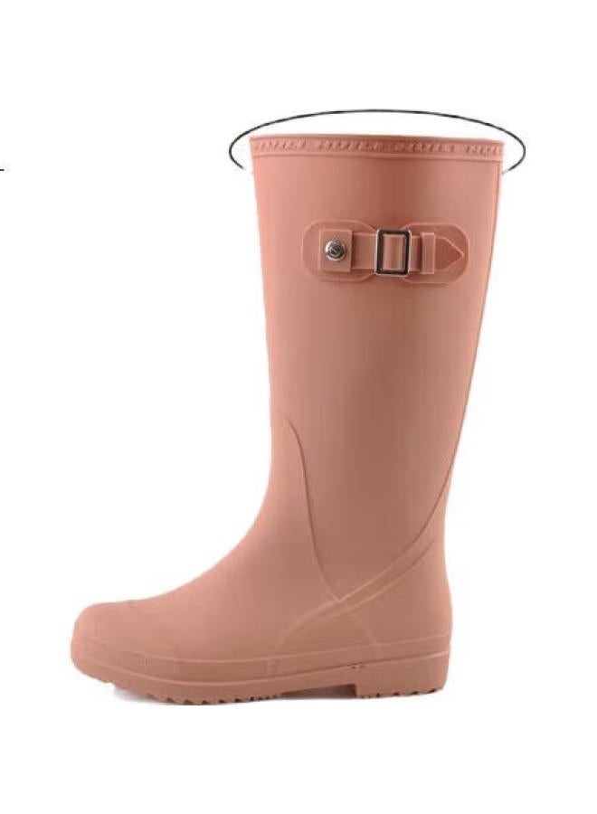 Warrior Rain Boots For Women, Fashionable Adult Tall Rain Boots, Water Shoes, Rubber Shoes, Overshoes, Water Boots Hl873 Khaki 37 - Image 1