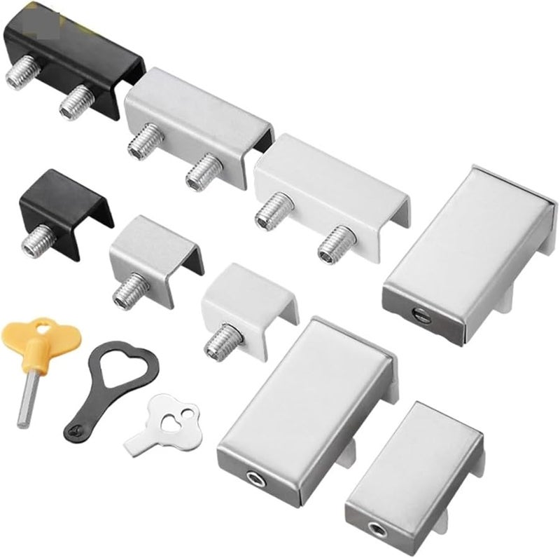 Sliding Window Door Locks Stainless Steel Silver B Sliding Door and Window Lock - Image 1
