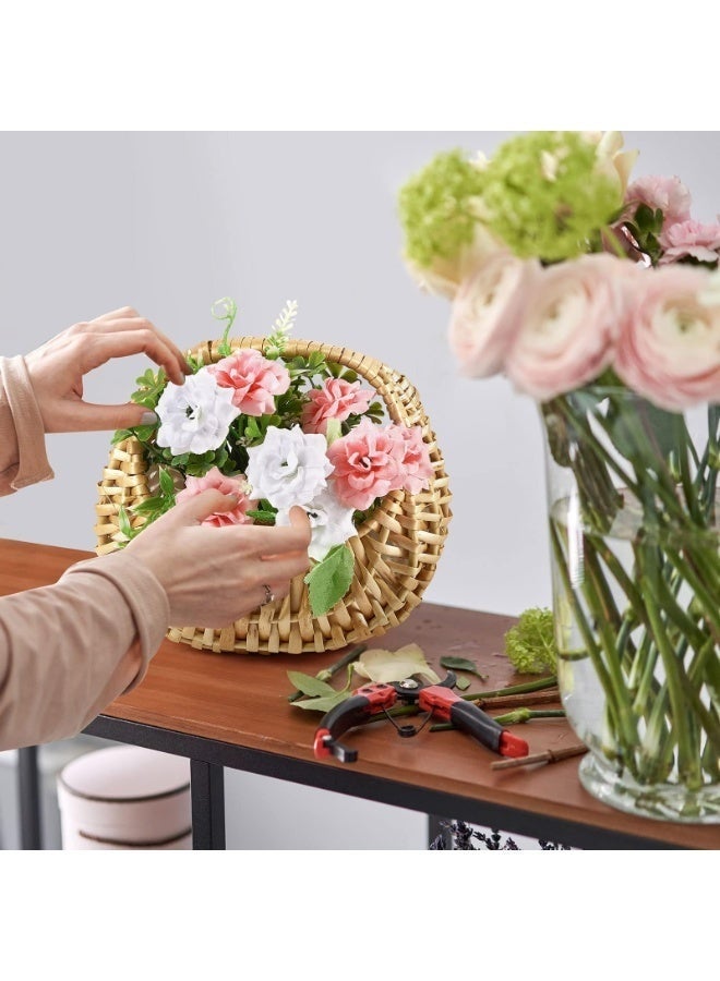 Arabest 2Pcs Half-moon Wicker Basket - Small Willow Straw Basket with Handle, Ideal for Wedding Flower Girl, Picnic, Garden Storage, and Home Decor - Image 3