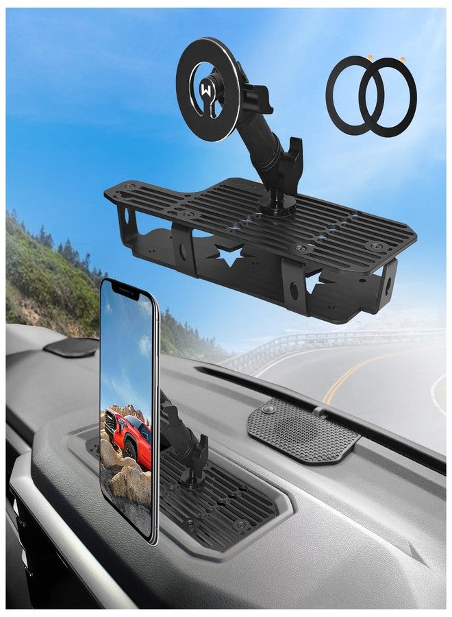 WXRYLYN 2022-2026 Tundra 2023-2026 Sequoia Metal Dash Platform Phone Mount Magnetic Phone Holder - Image 2