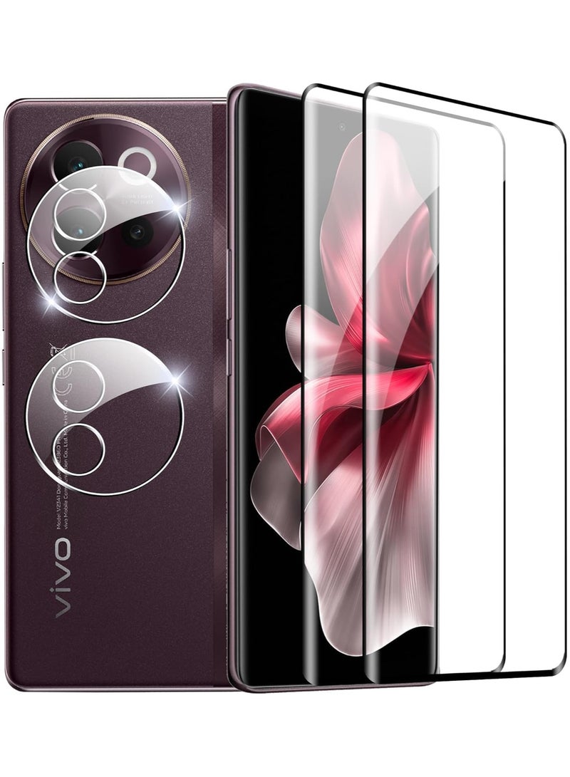 general [2+2 Pack] Screen Protector Compatible with VIVO V30e 5G Tempered Glass Camera Lens Protector, [Maximum Coverage] HD 9H Hardness Tempered Glass for VIVO V30e - Image 1