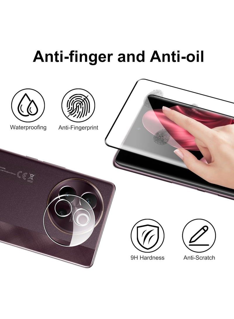 general [2+2 Pack] Screen Protector Compatible with VIVO V30e 5G Tempered Glass Camera Lens Protector, [Maximum Coverage] HD 9H Hardness Tempered Glass for VIVO V30e - Image 3