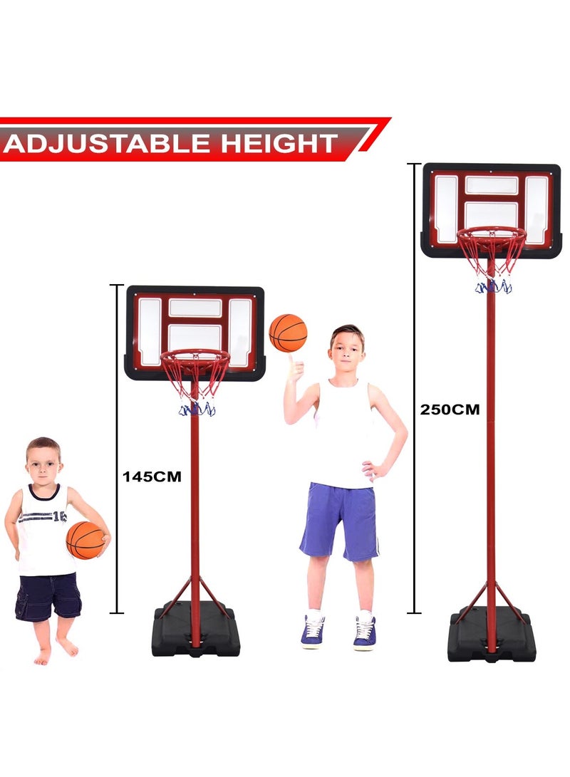 سكاي لاند طقم طوق وحامل كرة سلة بقاعدة متينة | ارتفاع الحامل القابل للتعديل 145 سم - 250 سم - Image 4