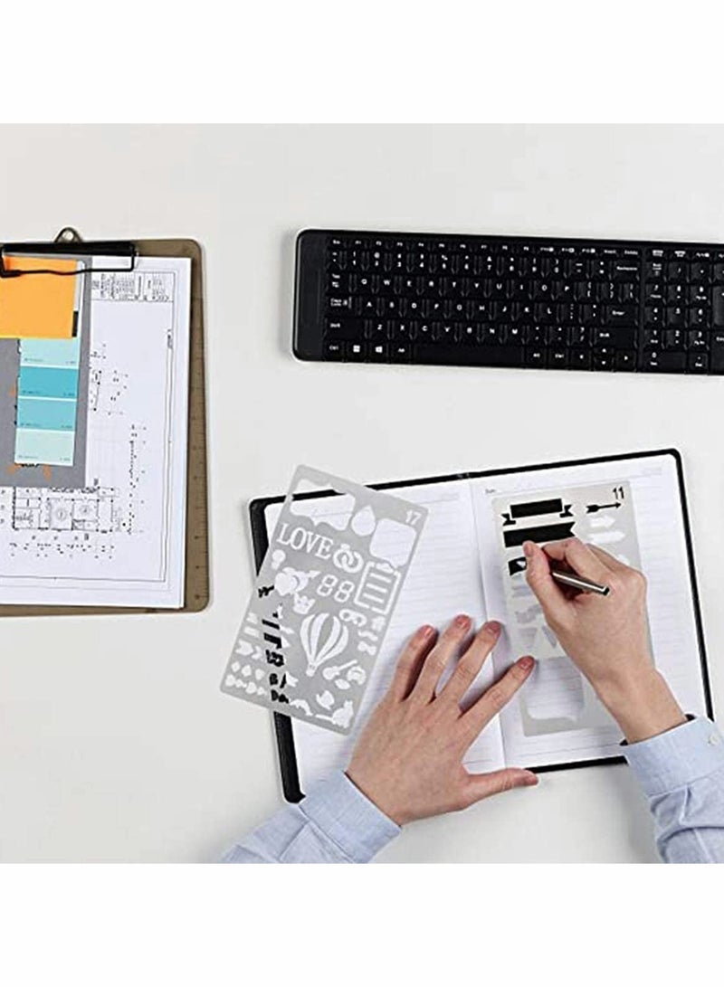 Barakah مجموعة قوالب بلاستيكية للتخطيط لمجلة دفتر يوميات ألبوم قصاصات الرسم DIY - Image 5