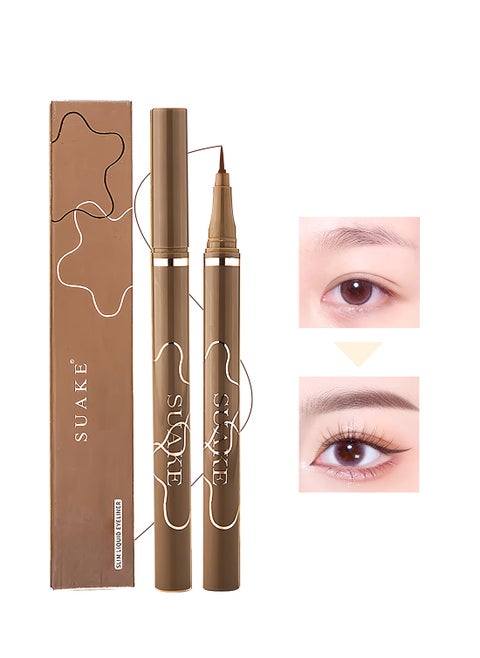Slim Liquid Eyeliner Quick Drying Long Lasting Waterproof No Staining Non Fade Smudge Resistant Natural Precise Ultra Fine Smooth Easy to Use Eye Makeup