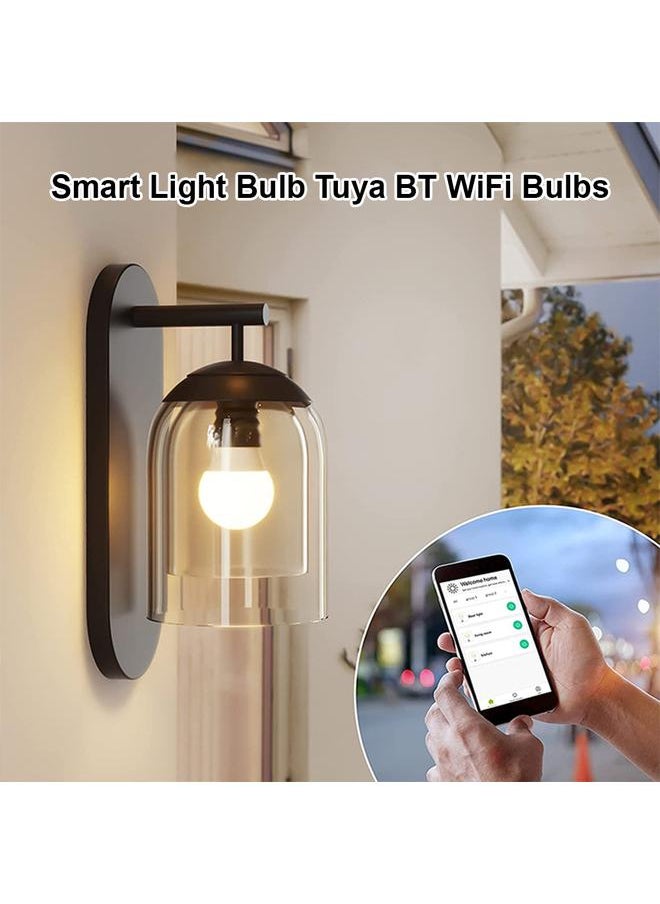 Thoraya Smart Light Bulb Tuya BT WiFi Bulbs Color Changing Dimmable 9W 800 Lumens 2700-6500K RGB LED Light Bulb E26/E27 Works with Alexa for Home Christmas Holiday Decor  - Image 1