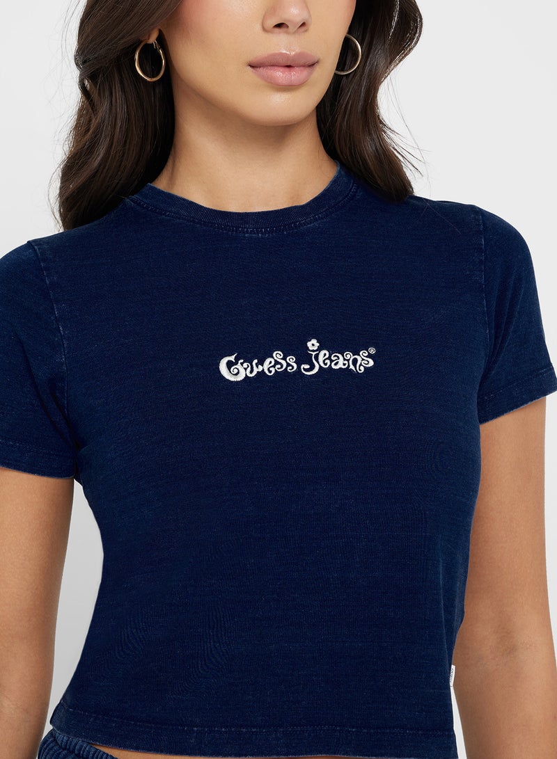 GUESS Logo Detail Baby Tee - Image 3