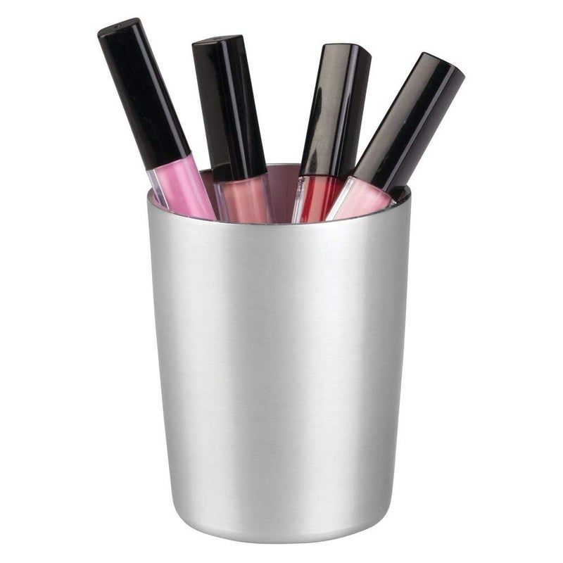 InterDesign Rustproof Alumina Multipurpose Tumbler Cup, Pen Stand for Study Table Stylish - (2.9 x 3.7) Inches, Brushed - Image 3