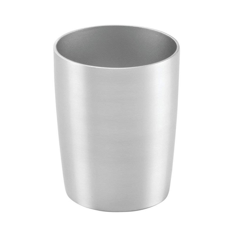 InterDesign Rustproof Alumina Multipurpose Tumbler Cup, Pen Stand for Study Table Stylish - (2.9 x 3.7) Inches, Brushed - Image 1