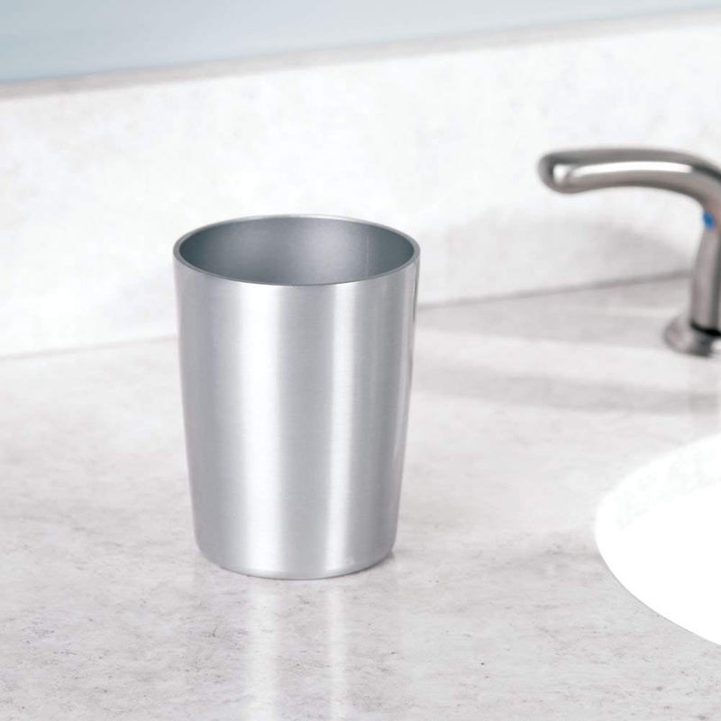 InterDesign Rustproof Alumina Multipurpose Tumbler Cup, Pen Stand for Study Table Stylish - (2.9 x 3.7) Inches, Brushed - Image 5