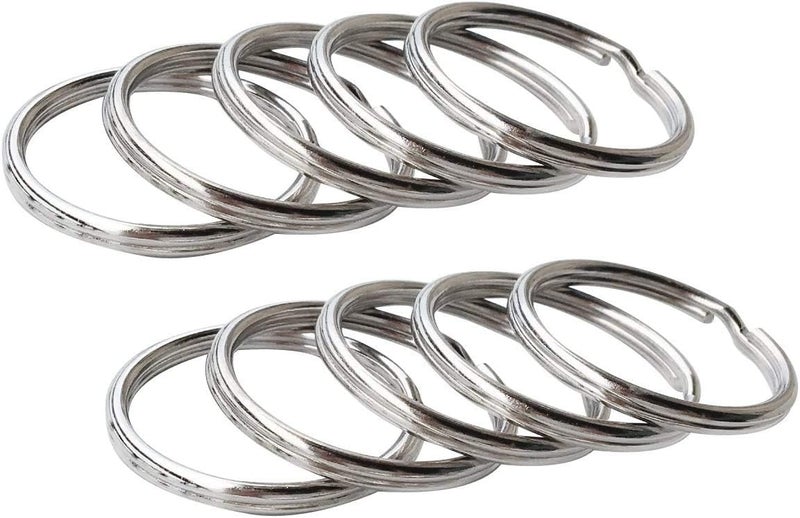 HoAoOo Key Ring/Key Chain, Split Round Metal Silver Keyring for Home/Car/Outdoor/Arts/Lanyards/CraftsKeys Organization (100 Pack 1.25 inches) - Image 1