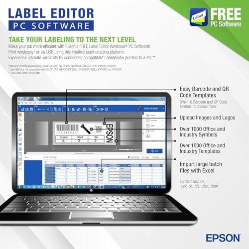 LABELWORKS Epson LW-C610PX Premium Portable Bluetooth Label Machine Printer – Create Sticker Labels for Organization, Small Business, Designer Tape Supported, App Compatible - Image 5