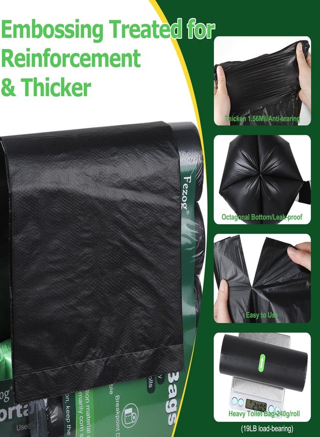 Fezog 40 PCS 1.5 Mils Portable Toilet Bags, 8 Gal Camping Toilet Bags for Portable Toilet, Portable Toilet Replacement Bags for Travel Outdoors, Leak-Proof Trash Bag for Camping Potty - Image 3