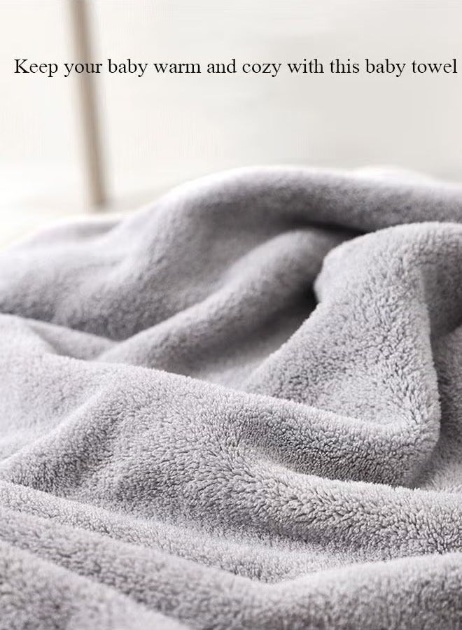 Baby Bath Towels Newborn Hooded Baby Towel Ultra Absorbent and Soft Cotton Hooded Washcloth for Baby Toddler Infant Unisex Hooded Baby Bath Towel  - Image 2