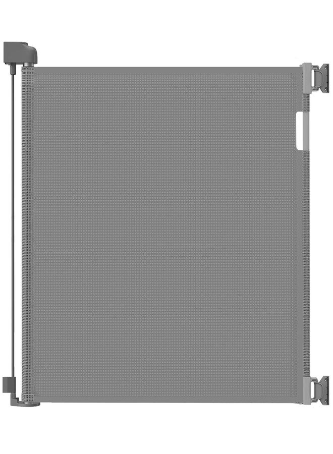 Veraste Retractable Baby Gate for Doorways and Stairs, Mesh Safety Gate for Pet, Indoor & Outdoor Use, One-Hand Operation, Easy Installation, 33.6" Tall, Expands to 55" Wide（Grey,33.6"x55" - Image 1