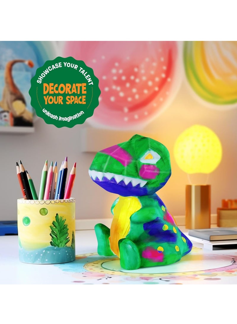 JOGAMS Paint Own Dinosaur Lamp Kit, Art Supplies Arts and Crafts Kit, Painting kit for Kids 6-12, Dinosaur Toys for Boys Girls and Kids, Girls Boy Birthday Gift Ages 3 4 5 6 7 8 9 10 11 12+ - Image 4