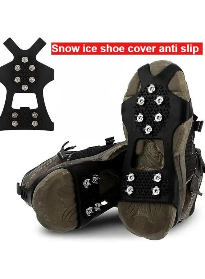Heavy Duty 10 Tooth Anti Skiing Ice Grip Adjustable Strap For Hiking Climbing Winter Walking Code L - Image 4