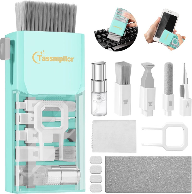 Tassmpitor Laptop Screen Keyboard Cleaner Kit, Electronics Cleaning Tool, Brush Tool for Tablet, Computer, PC Monitor,TV Camera Lens New Compact with Patent - Image 1