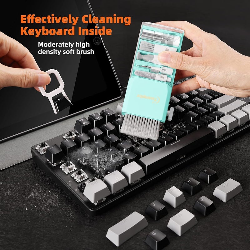 Tassmpitor Laptop Screen Keyboard Cleaner Kit, Electronics Cleaning Tool, Brush Tool for Tablet, Computer, PC Monitor,TV Camera Lens New Compact with Patent - Image 2