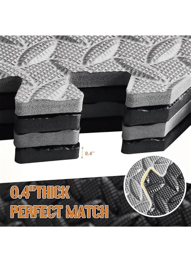 Arabest - GWT Exercise Mat, EVA Foam Interlocking Floor Tiles for Home Gym, Workout Equipment, Treadmill, Protective Flooring, Fit 24 SQ FT (6 Pieces) - Image 1