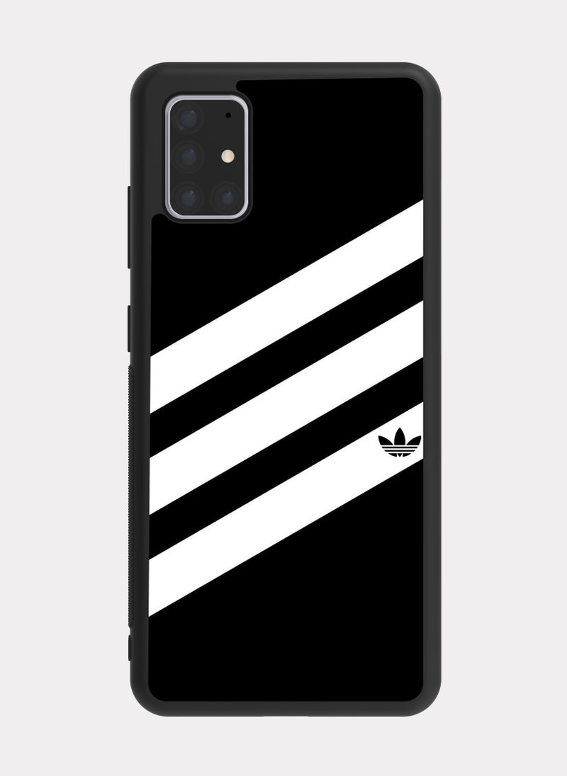 بكسلات كفر سامسونج جالكسي ايه 71 اديداس ابيض اسود - Image 1