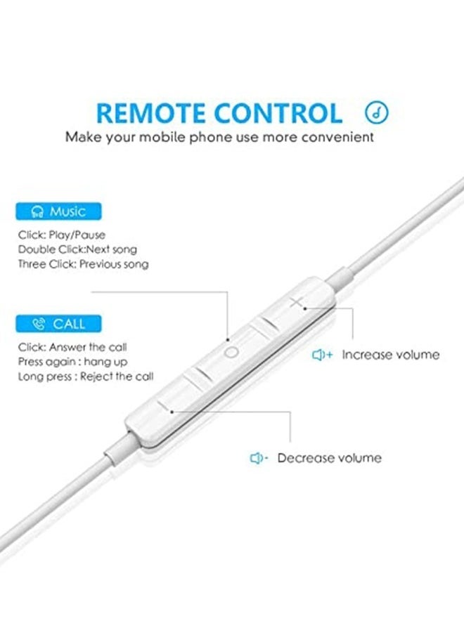 General - 2 Pack In Ear Earphones With 3.5mm for iPhone Mic, Volume Control Compatible with iPhone,iPad,iPod,Computer,MP3/4,Android Most 3.5mm Audio Devices - Image 1
