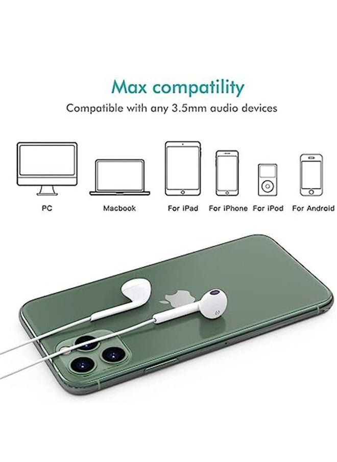General - 2 Pack In Ear Earphones With 3.5mm for iPhone Mic, Volume Control Compatible with iPhone,iPad,iPod,Computer,MP3/4,Android Most 3.5mm Audio Devices - Image 1