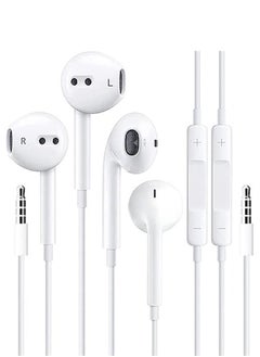 General 2 Pack In Ear Earphones With 3.5mm for iPhone Mic, Volume Control Compatible with iPhone,iPad,iPod,Computer,MP3/4,Android Most 3.5mm Audio Devices  - Image 1