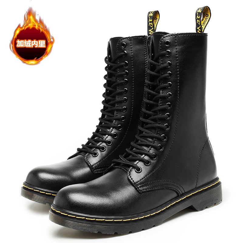 2024 Live Men'S High-Top Fleece-Lined Thickened Outdoor Casual Martin Boots - Image 1