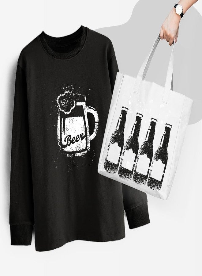 Lionx Beer Bottle and Mug Stencil 8.5x11 Inch Reusable Template for DIY Crafts Painting Walls Wood Glass Scrapbooking and Bar Décor - Image 4