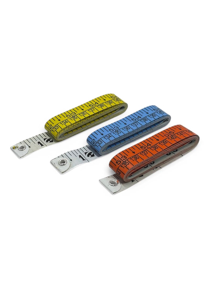 Zenith ZENITH Measuring Tape Set Of 3 Body Measurement Inch Tape 60 Inches Double Side Rulers Fiberglass Flexible PortableSewing Dress Making Tailors  - Image 3