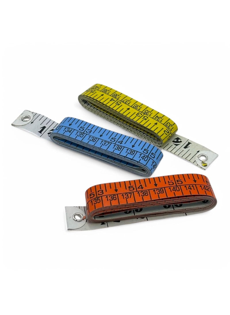 Zenith ZENITH Measuring Tape Set Of 3 Body Measurement Inch Tape 60 Inches Double Side Rulers Fiberglass Flexible PortableSewing Dress Making Tailors  - Image 1
