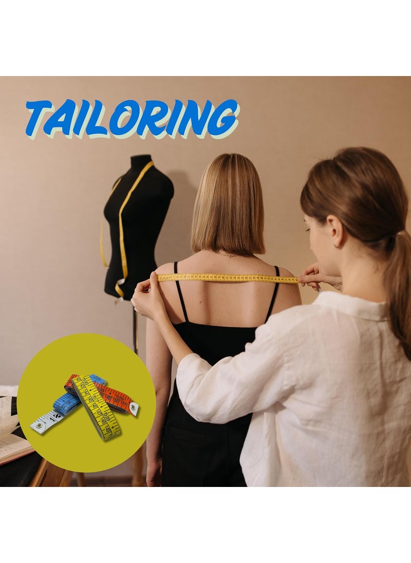 Zenith ZENITH Measuring Tape Set Of 3 Body Measurement Inch Tape 60 Inches Double Side Rulers Fiberglass Flexible PortableSewing Dress Making Tailors  - Image 5