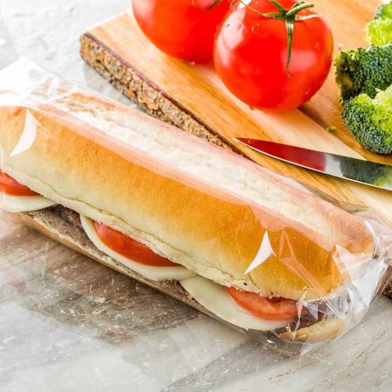 Restaurantware 1575 Inch Plastic Food Wraps 100 PreCut Plastic Food Sheets  High Clarity Heat Sealable Clear Plastic Food Wrapping Plastic PunctureResistant For Sandwiches Or Snacks - Image 3