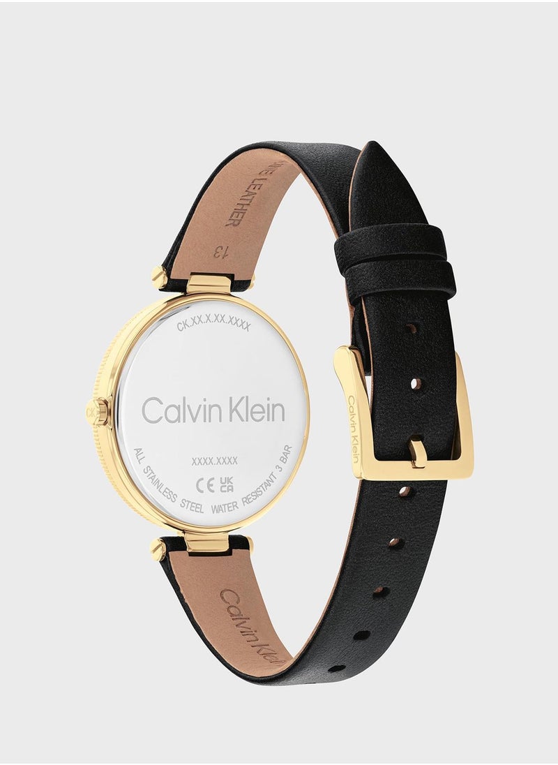 CALVIN KLEIN Leather Strap Analog Watch  - Image 2