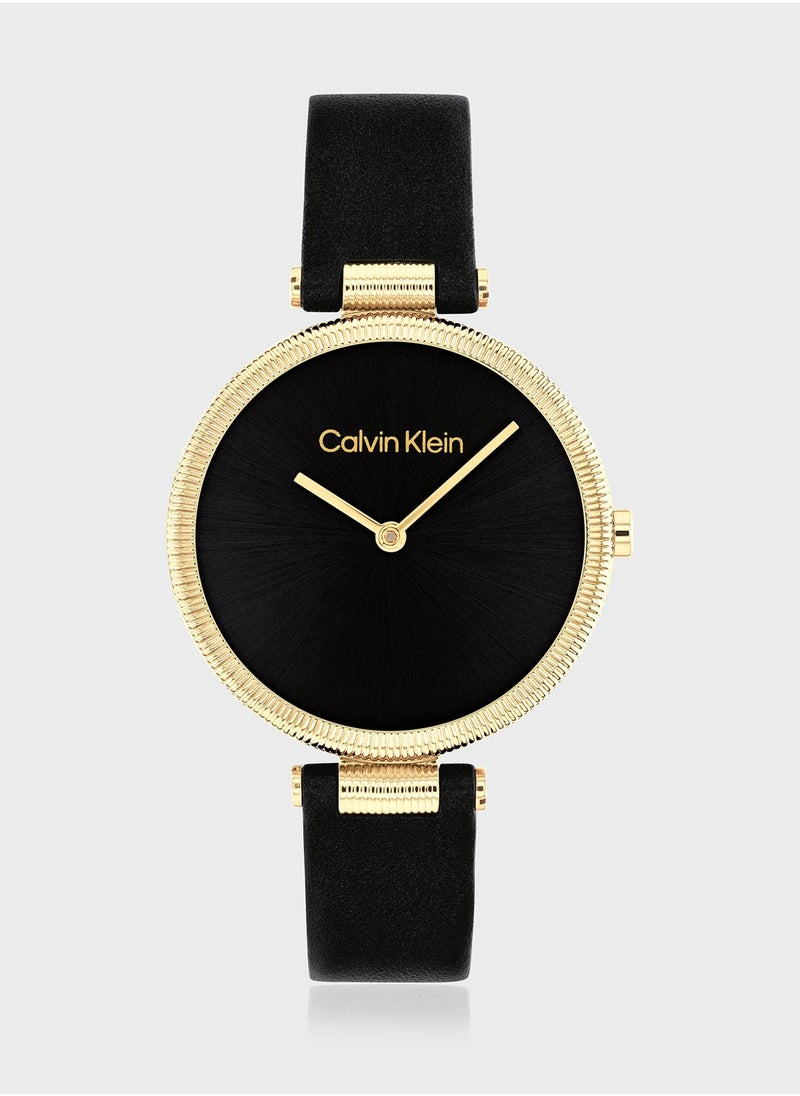 CALVIN KLEIN Leather Strap Analog Watch  - Image 1