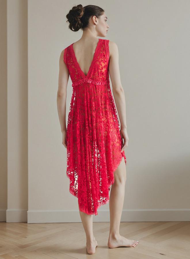 سبلاش فيڤ قميص نوم دانتيل للعروس - Image 3