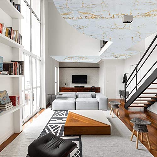 HOME13™ Marble Wallpaper Peel & Stick Contact Paper Self Adhesive Decorative Removable Waterproof Wallpaper for Kitchen Cabinet and Furniture Countertops (24 X 60 INCH, White Gold Matte) - Image 5