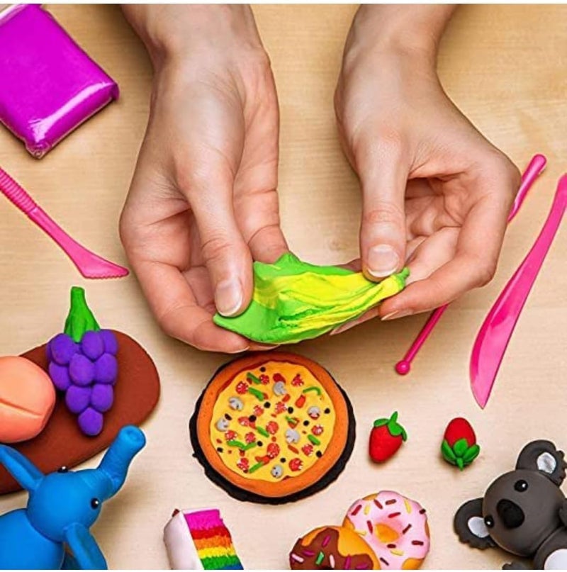 REZNOR 12 Colors Air Dry Magic Clay, Soft & Ultra Light DIY Molding Clay with Sculpting Tools, Animal Decoration Accessories, Kids Art Crafts Best Gift for Boys & Girls Age 3-12 Year Old, Pack of 36 - Image 2