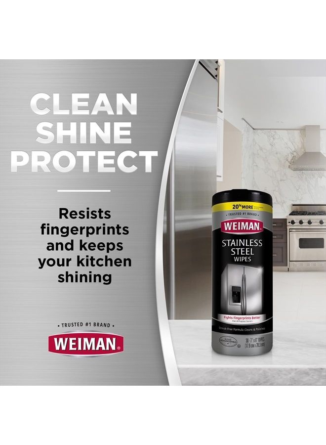 Weiman Products Stainless Steel Wipes 30 Count (Pack of 1) - Image 2